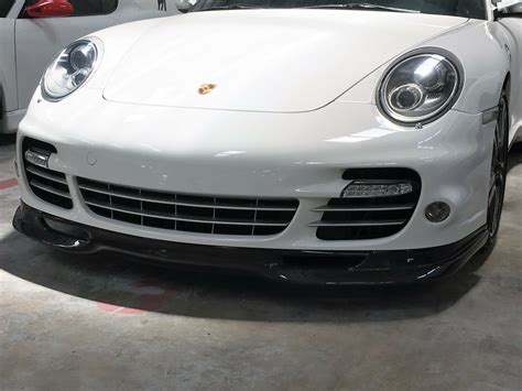 Porsche 911 997 Turbo Carbon Fiber Front Bumper Lower Lip Spoiler Add