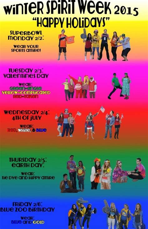 That answer will be different at every company, but in general, it's one week of concentrated employee engagement activities and events. Arroyo Grande High School Spirit Week Poster | School ...