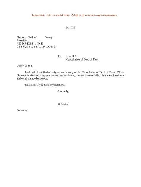 cancellation deed trust  template pdffiller