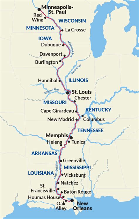 Us River Cruise Itineraries The Mississippi River