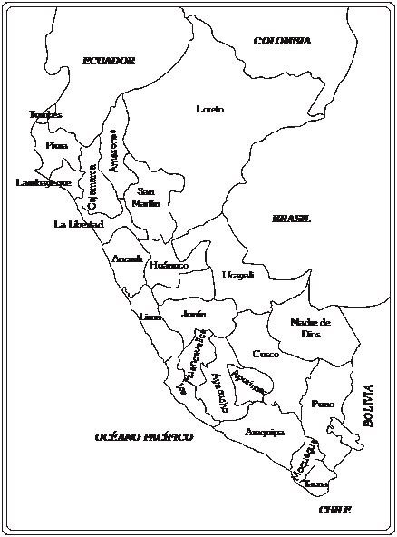 El Mapa Del Perú Con Sus Regiones Para Colorear Imagui