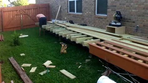 Simple deck step design which can be made in a little over an hour. Deck Add-On TimeLapse - YouTube