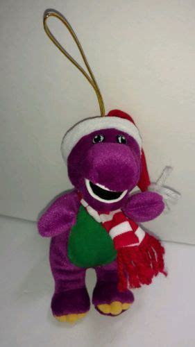 Kurt Adler Christmas Ornament Barney Purple Dinosaur Plush Holiday