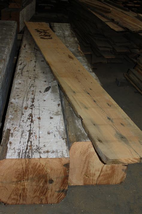 Heart Pine Beams Ready To Be Reclaimed Adirondack Wood Floor Co