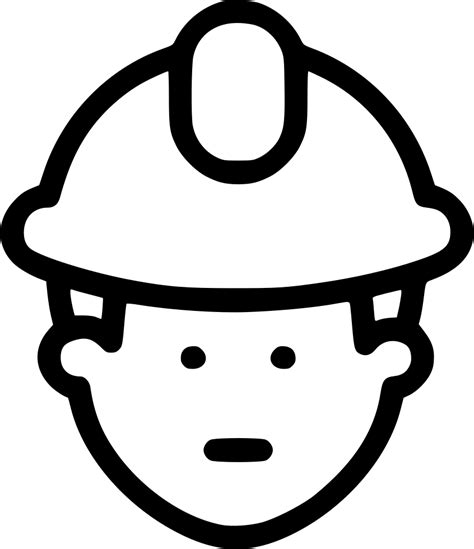 Construction Worker Site Helmet Safety Svg Png Icon Free Download