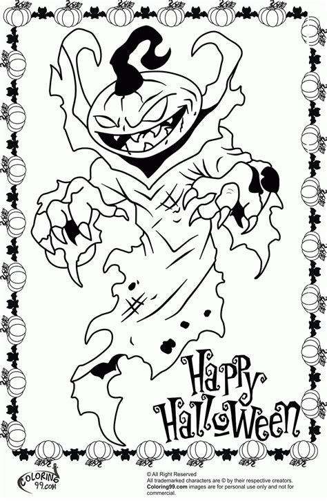Get Scary Halloween Coloring Pages For Adults Background Colorist