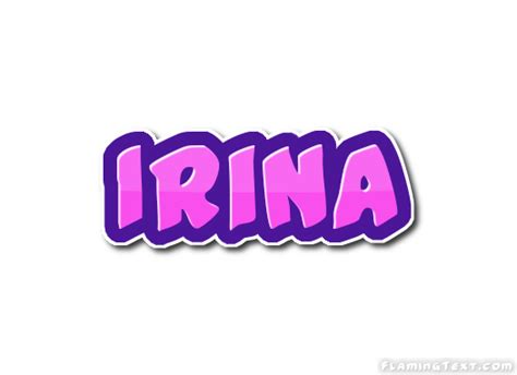 irina Лого Бесплатный инструмент для дизайна имени от flaming text