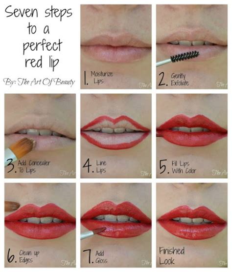 Seven Steps To A Perfect Red Lip Diy Tag