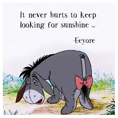 Sunshine Always Follows The Rain Eeyore Quotes Winnie The Pooh