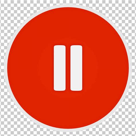 Red Pause Button Png