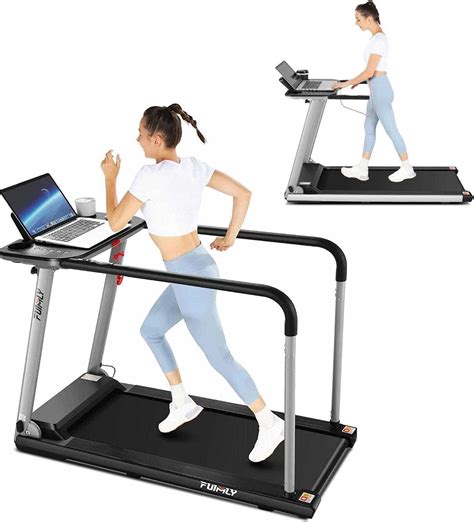 Treadmill With Long Handrail For Seniors And Recovery Fitnessfolding