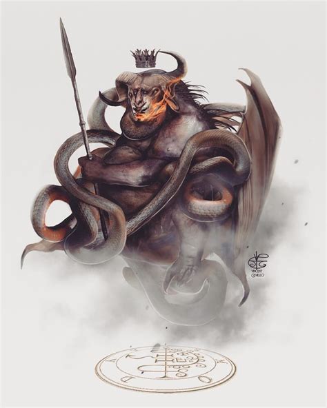 Goetia Asmodeus By Vincent Covielloart Demon Art Demon Beast Creature
