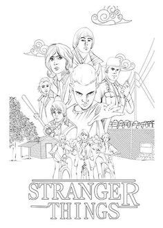 We already know that coloring is fun, but there are so many just plain cool things out there. Free Stranger Things coloring pages Eleven em 2019 ...