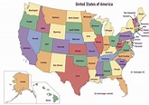 USA Landkarten der Bundesstaaten der Vereinigten Staaten | Landkarte ...