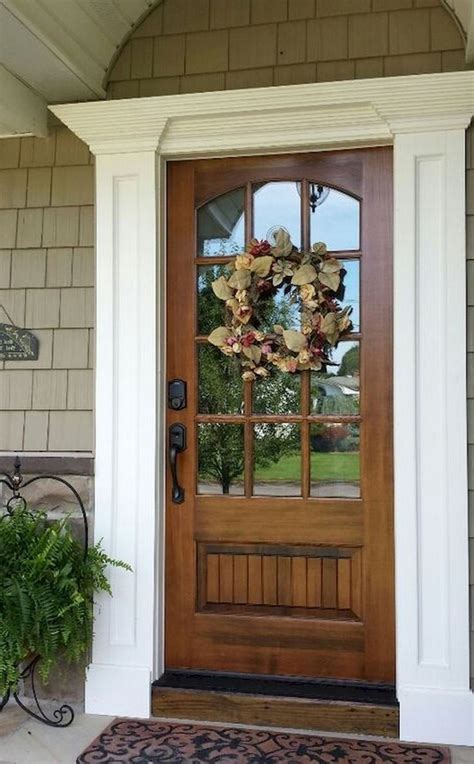 47 Cozy Farmhouse Front Door Design Ideas That You Need To Try