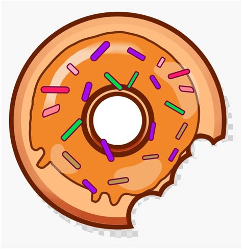 Donut Clipart Bitten Half Eaten Donut Clipart Hd Png Download Kindpng