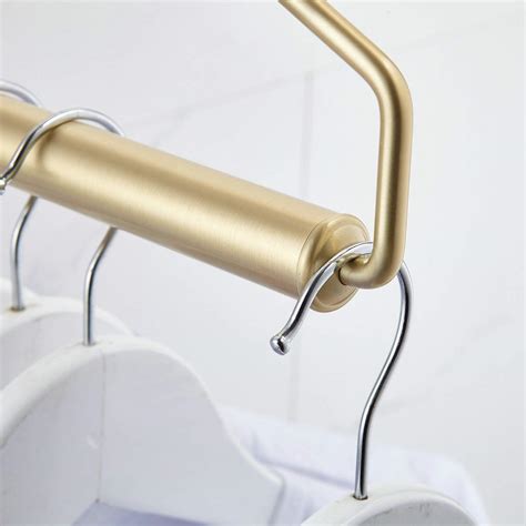 Folding Wall Mounted Clothes Hanger Rack Clothes Hook Solid Brass With