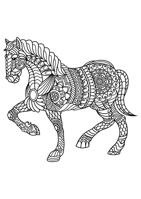 This is our collection of animal coloring pages. Free book horse - Horses Adult Coloring Pages