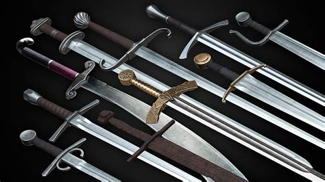 Medieval One Hand Swords With Scabbard Pack In Weapons Ue Marketplace