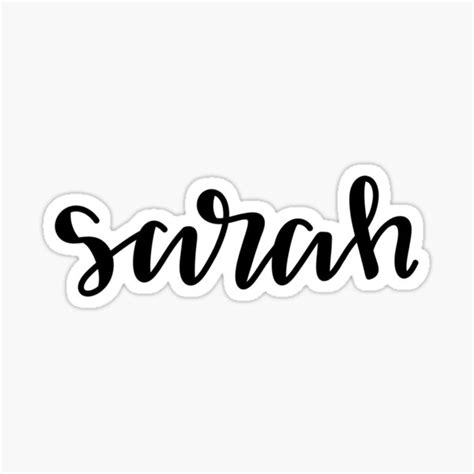 Sarah Name Sticker For Sale By Mellylinn Redbubble