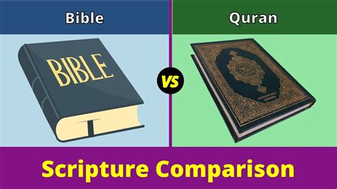 bible vs quran quran vs bible scripture comparison islam scriptures vs christians