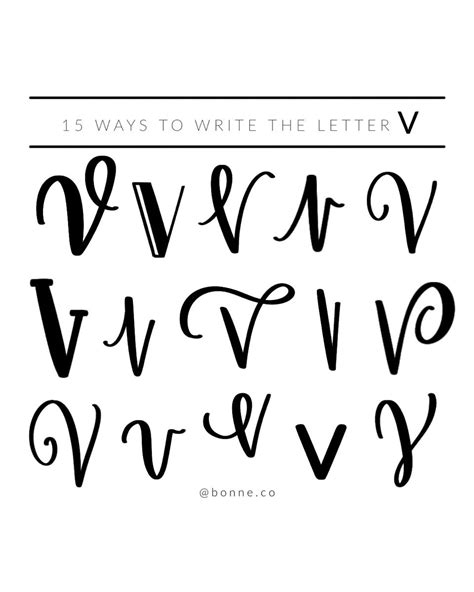 15 Ways To Letter V Lettering Lettering Alphabet Brush Lettering