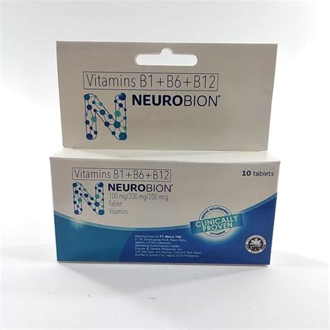 neurobion tablet vit b1 b6 b12 100mg 200mg 200mcg 10 tablets shopee philippines