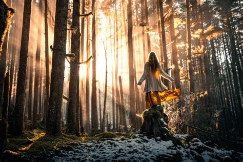 Women In Forest Wallpapers Wallpaper Cave