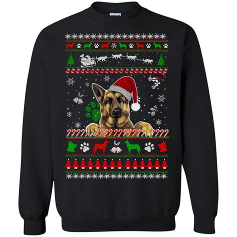 Hoodies Sweatshirts Pet Dog German Shepherd Christmas Ugly Sweater