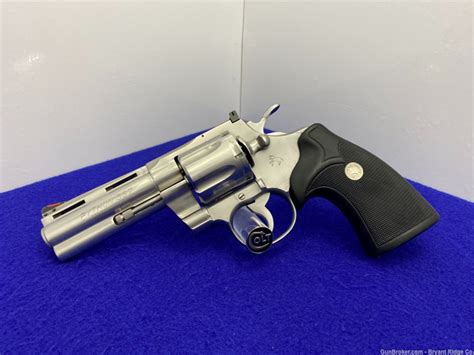 Sold 1984 Colt Python 357 Mag Stainless 4 Incredible Snake Series