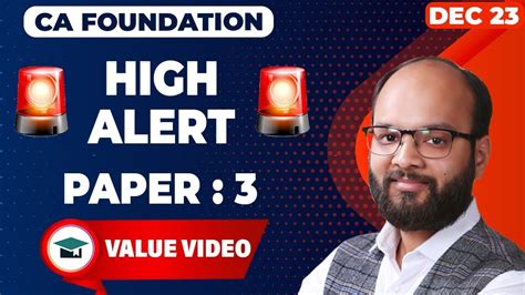 High Alert: CA Foundation Paper-3 Dec 2023 | Important Questions of CA