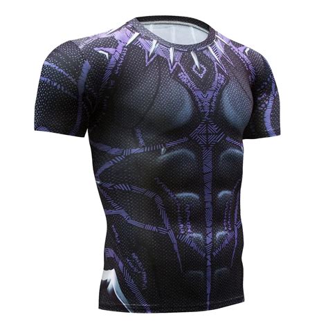 Raglan Sleeve Black Panther Compression Shirts 3d Printed T Shirts Men