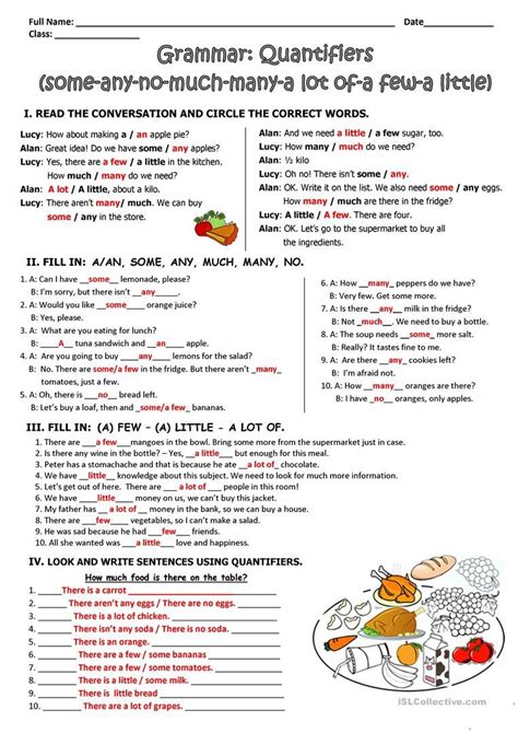 Quantifiers are words like all, every, most, much, some, any. Quantifiers - English ESL Worksheets for distance learning ...