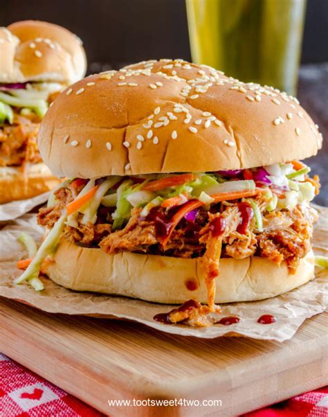 Ranch Hands Bbq Pulled Pork Sandwiches With Spicy Coleslaw