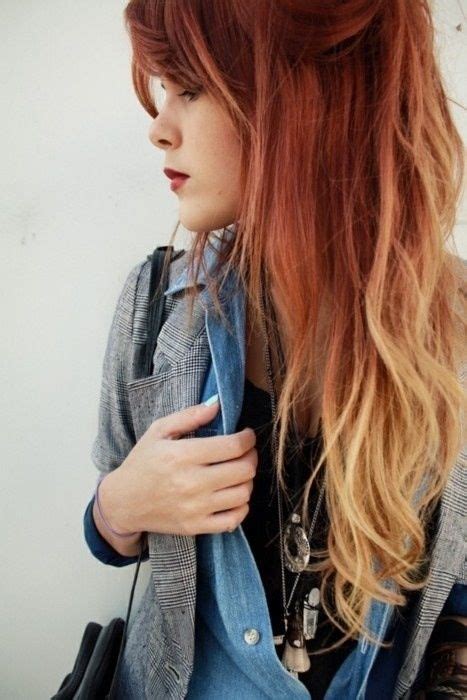 Lua P Redhead Ombre Hair Hair Color Red Ombre Blond Ombre Red To