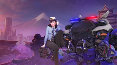 Overwatch Oni Genji Cop Dva Skins In Heroes Of The Storm 20 Event