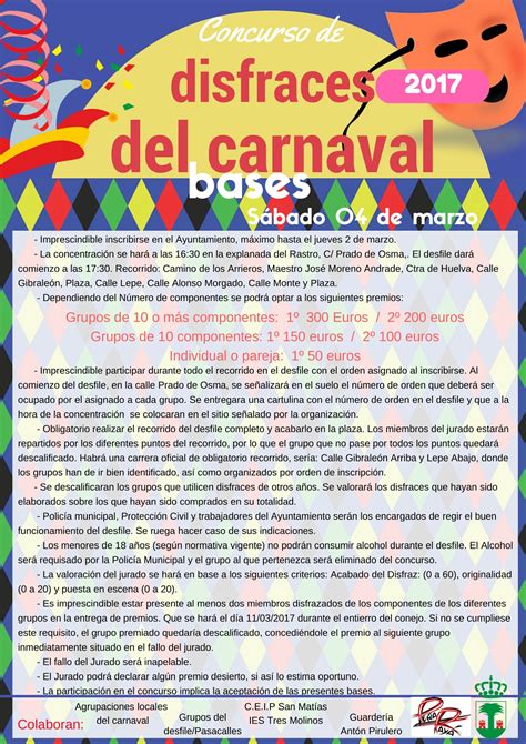 Bases Concurso De Disfraces Del Desfile Del Carnaval 2017