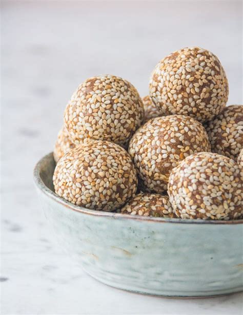 Sesame And Vanilla Nut Free Energy Balls Deliciouslyella Vegan