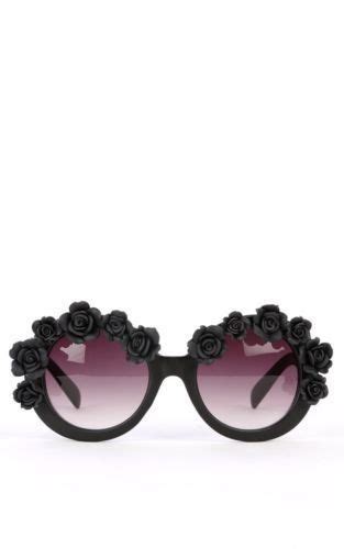 Flower Embellished Sunglasses Ebay Flower Sunglasses Black Rose Fashion Tips For Women