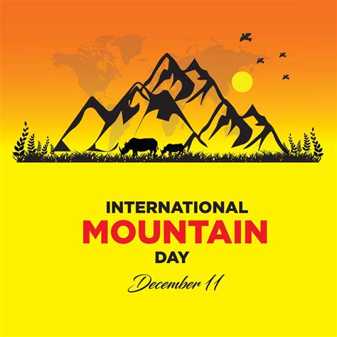 International Mountain Day December 11 Suitable For Greeting Card