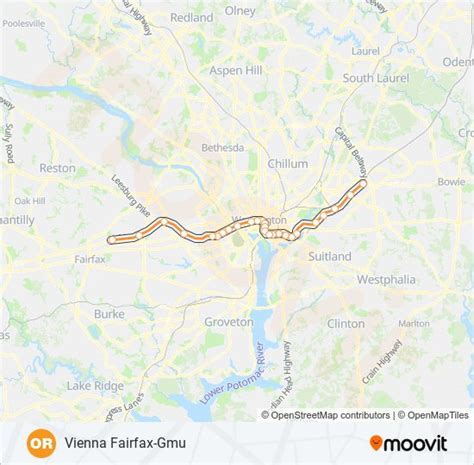Metrorail Orange Line Route Schedules Stops And Maps Vienna Fairfax