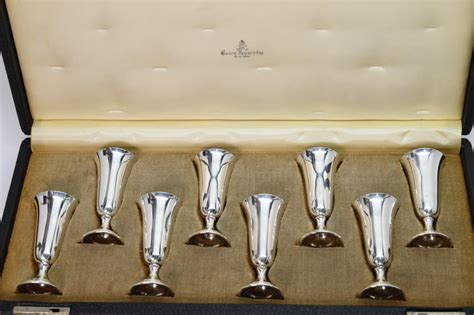 Sterling Silver Georg Jensen Cordial Cup Set For Sale At 1stdibs