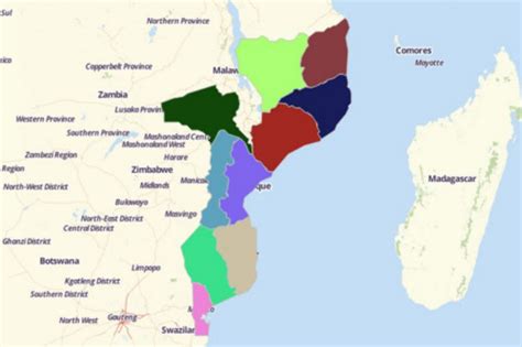 Map Territories For Mozambique