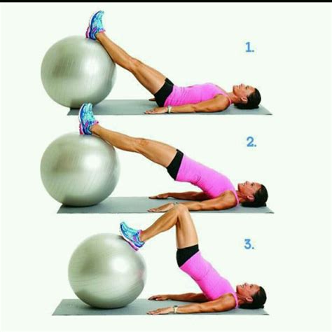 Lying Leg Curls On Medicine Ball By Stephanie R Exercise How To
