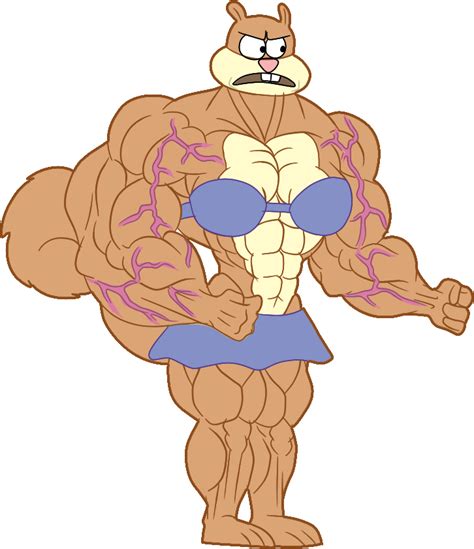 We enter in the tree dome to see spongebob squarepants and sandy cheeks, working on a lab experiment. Image - Sandy muscle by nixtack-dafneoo.png | Animated ...