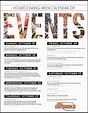 Calendar Of events Template in 2020 | Event schedule design, Events ...
