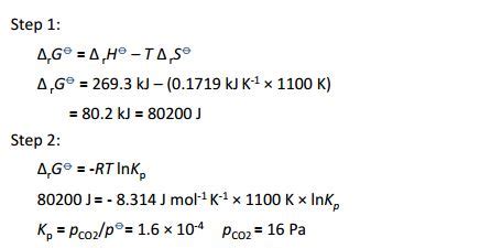 Feasibility of carbon reduction of metal oxide) and the direction of chemical change in an. physical chemistry - Temperature in the Gibbs Free Energy ...