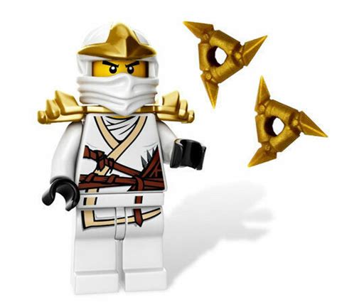 Lego Ninjago Minifigure Zane Zx Gold Armor Shuriken Throwing Star White