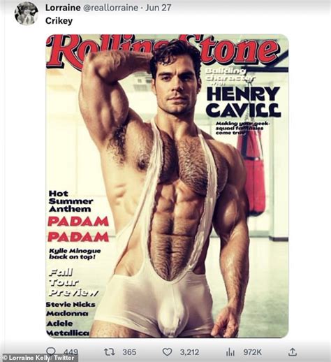 Lorraine Kelly Reacts To Henry Cavills Raunchy Shoot With Hilarious Tweet As Fake Rolling Stone