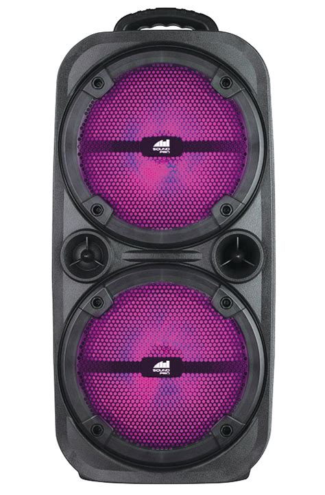 Portable Dual 8″ Wireless Party Speakers With Disco Lights Naxa